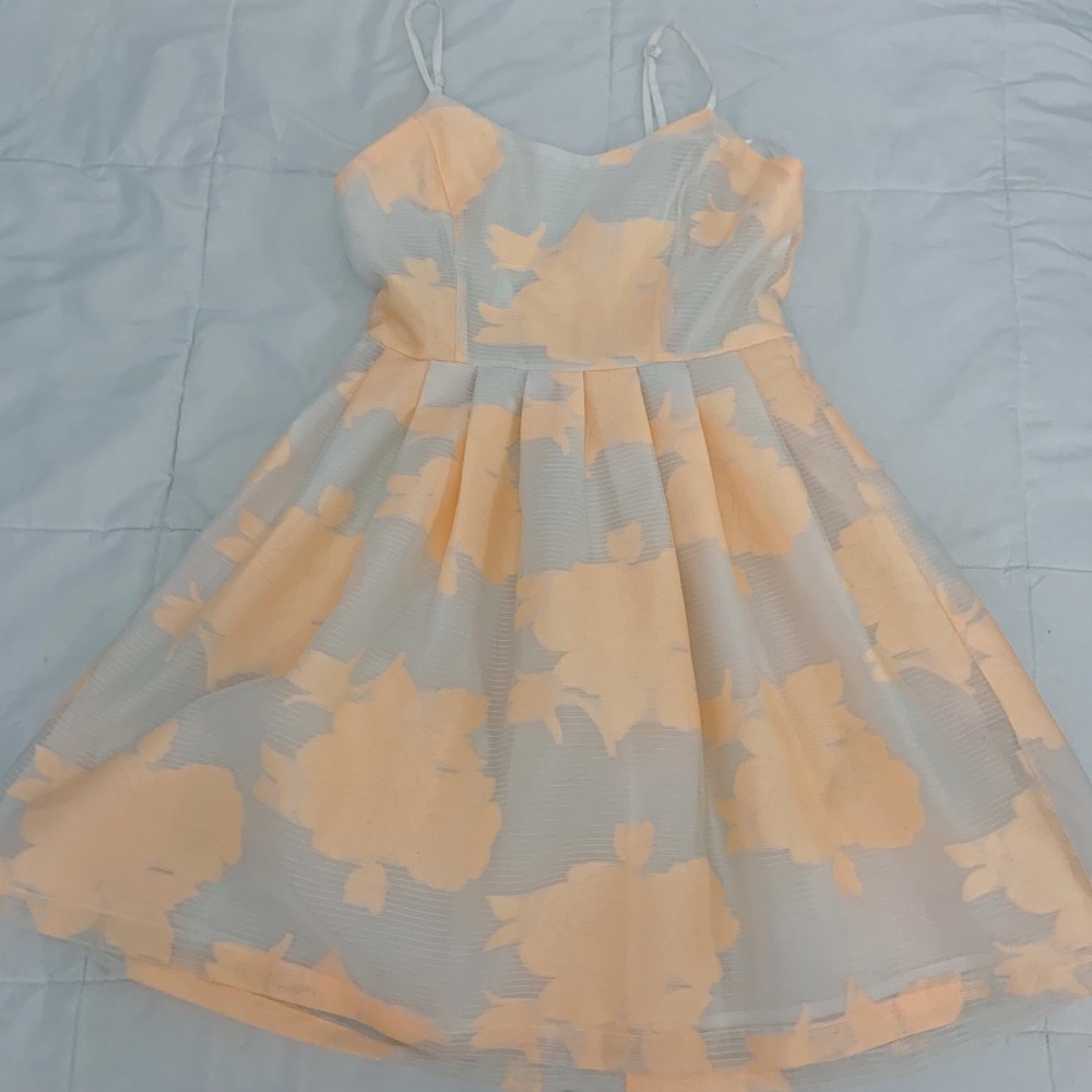 Beautiful white dress with some flowers